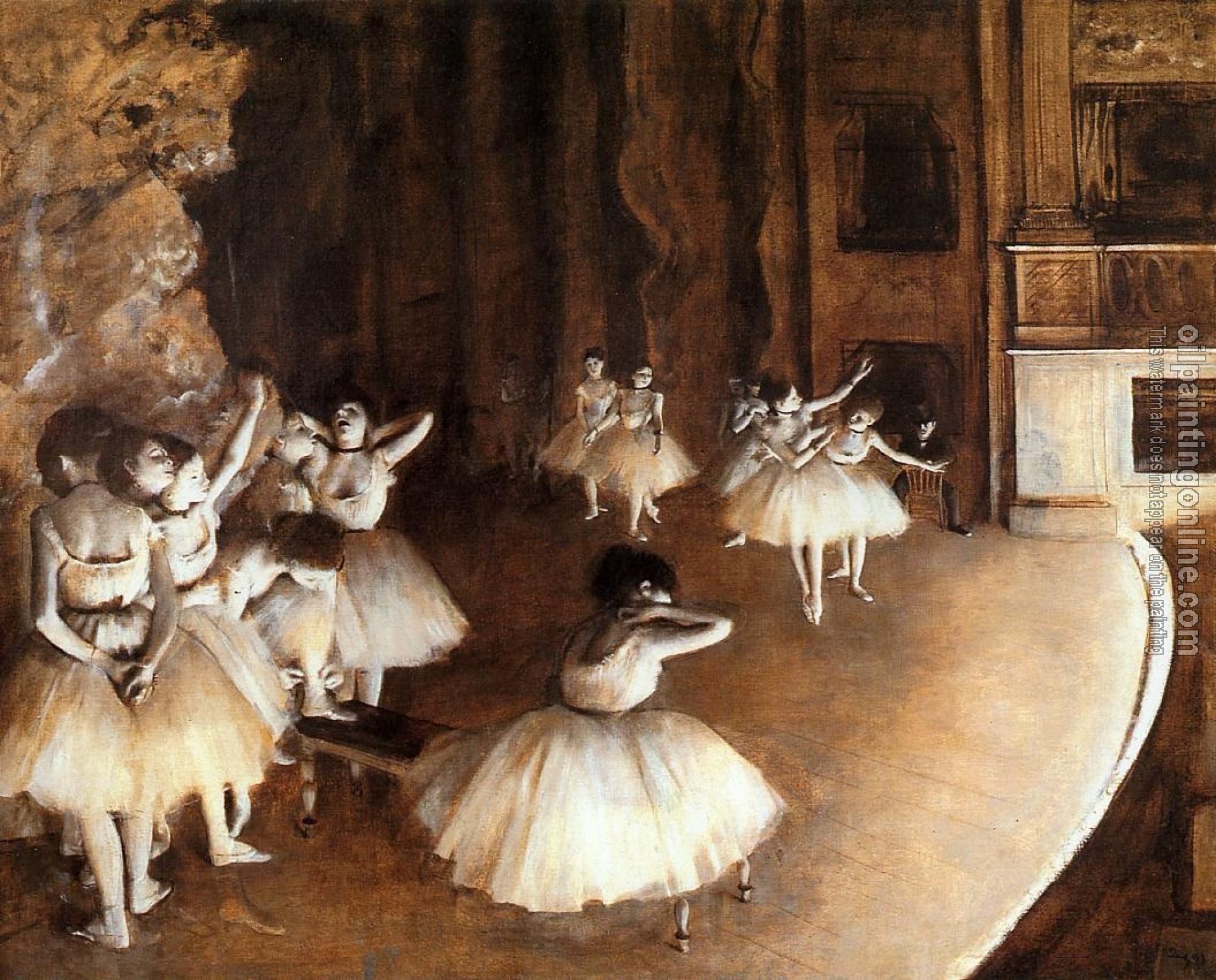 Degas, Edgar - The Rehearsal of the Ballet on Stage